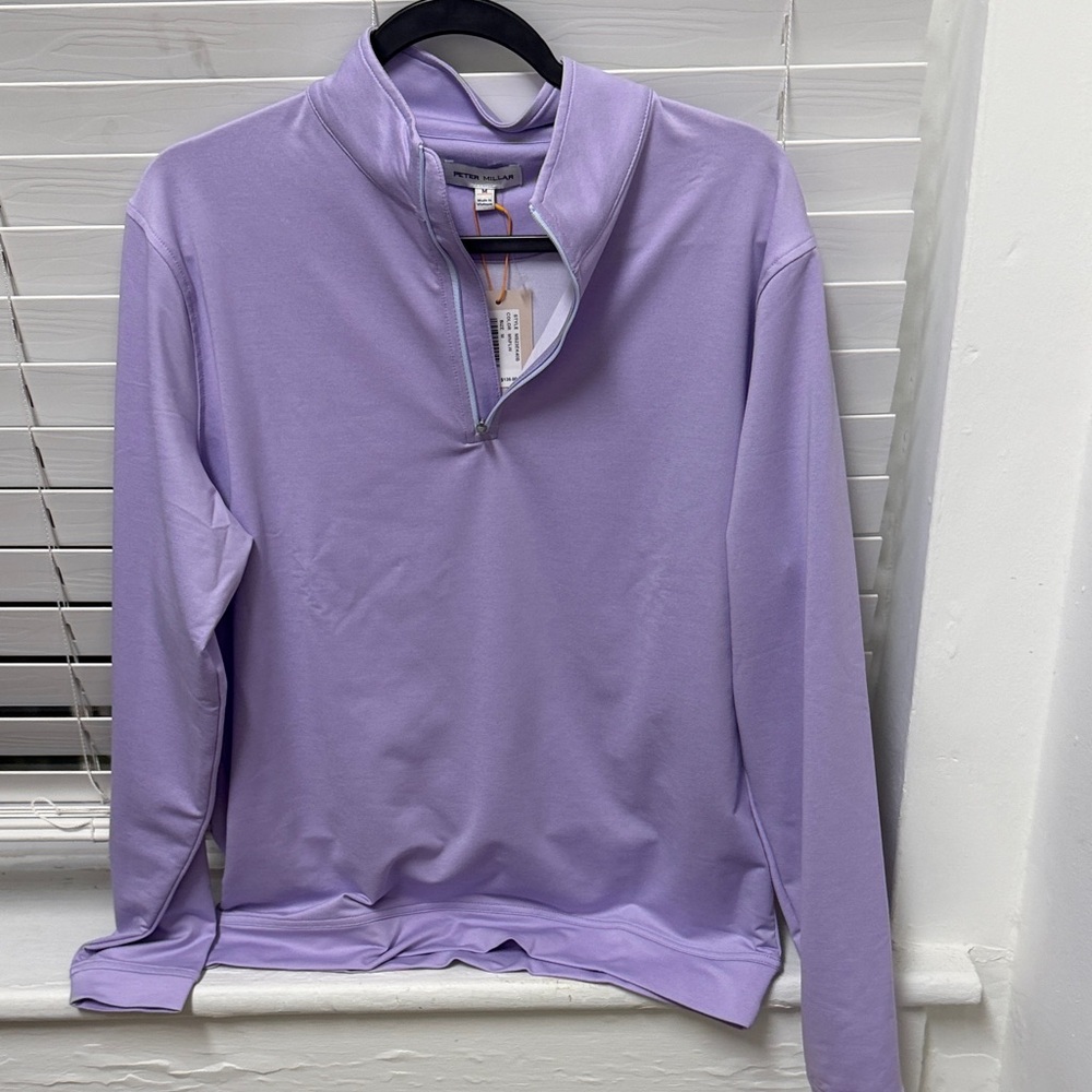 Peter Millar Lavender Quarter-Zip Pullover NWT